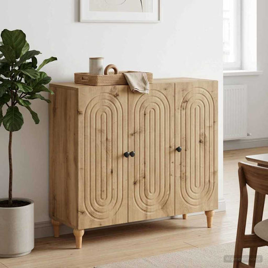 vidaXL Sideboard Artisan Oak 89 x 34.5 x 80 cm Engineered Wood