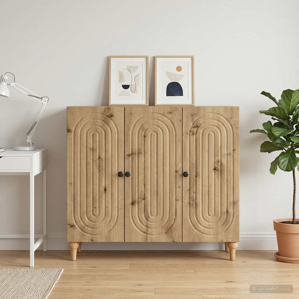 vidaXL Sideboard Artisan Oak 89 x 34.5 x 80 cm Engineered Wood