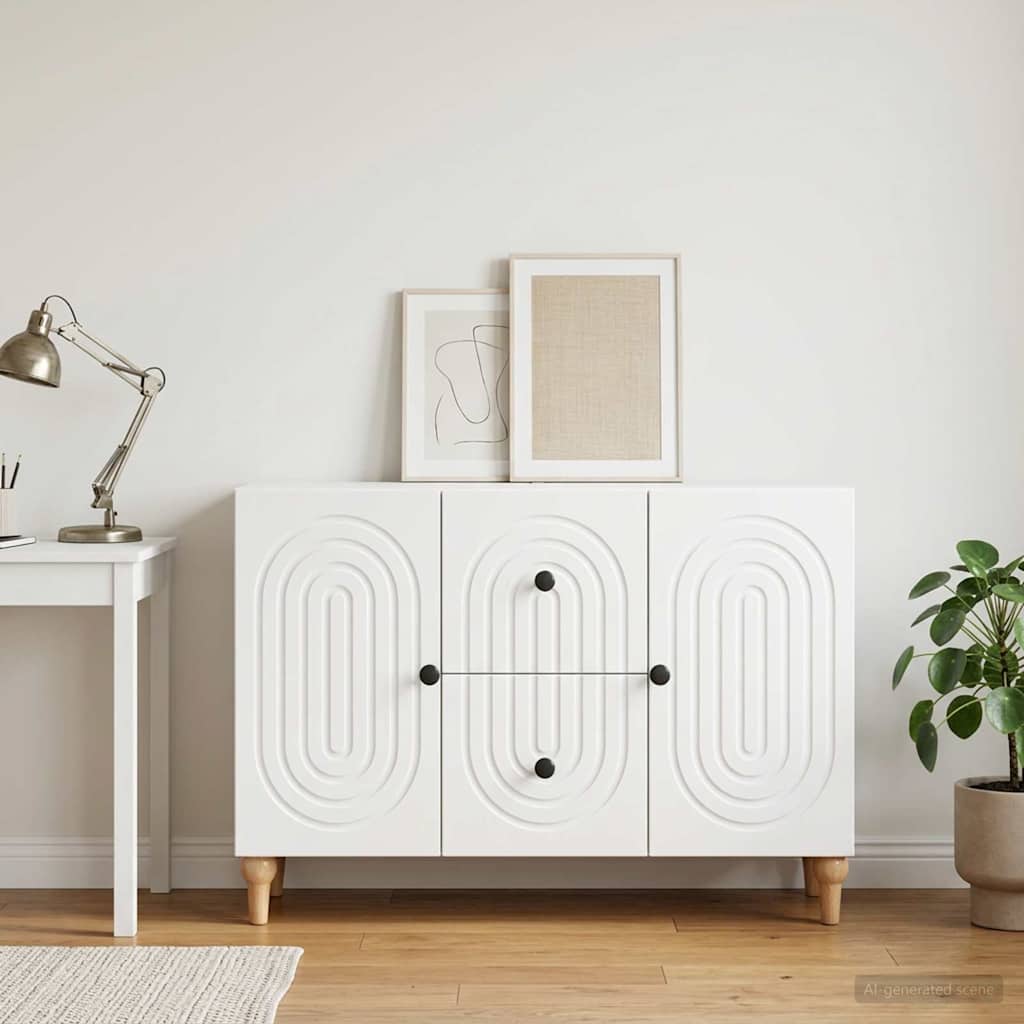 vidaXL TV Cabinet with Drawer White 89 x 34.5 x 60 cm Engineered Wood