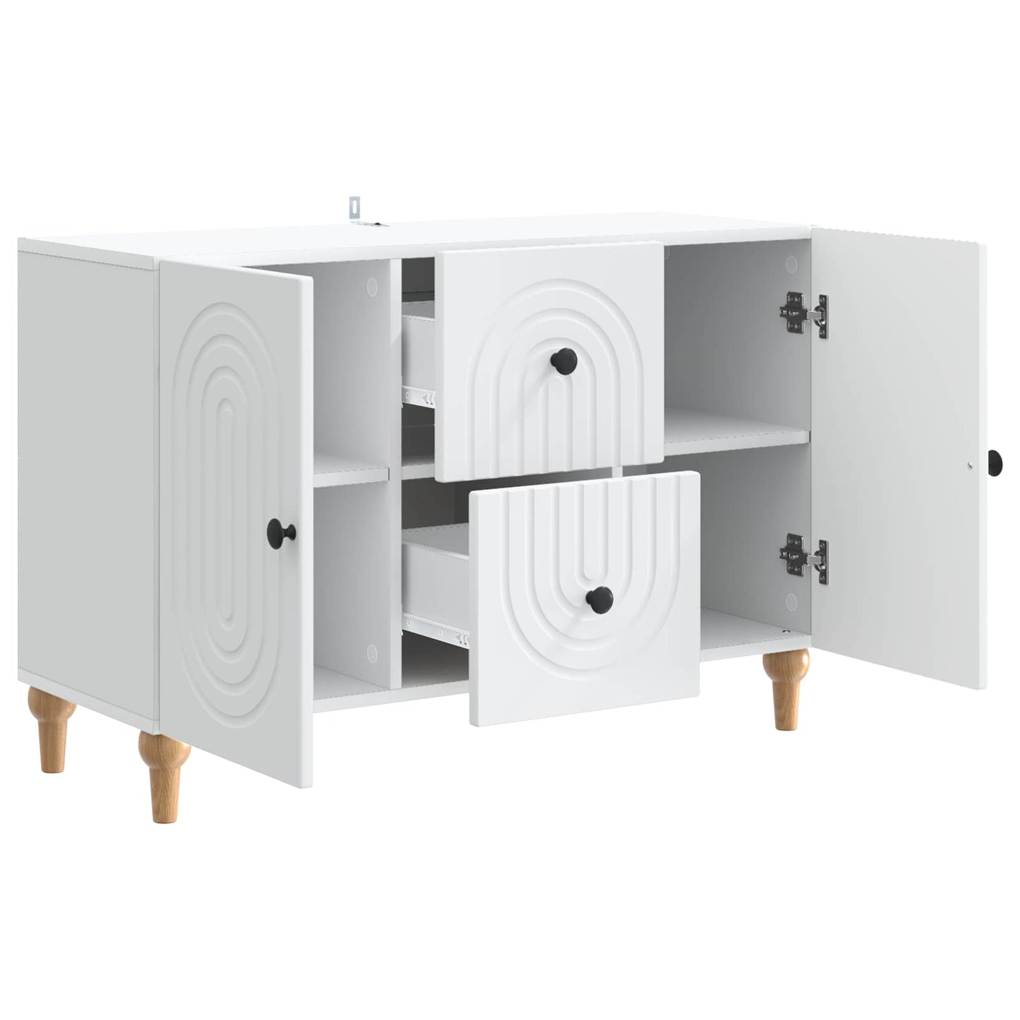 vidaXL TV Cabinet with Drawer White 89 x 34.5 x 60 cm Engineered Wood