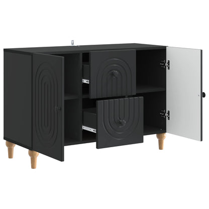 vidaXL TV Cabinet with Drawer Black 89 x 34.5 x 60 cm Engineered Wood