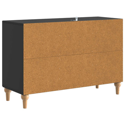 vidaXL TV Cabinet with Drawer Black 89 x 34.5 x 60 cm Engineered Wood