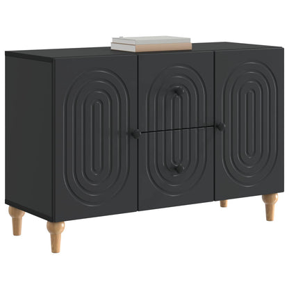 vidaXL TV Cabinet with Drawer Black 89 x 34.5 x 60 cm Engineered Wood