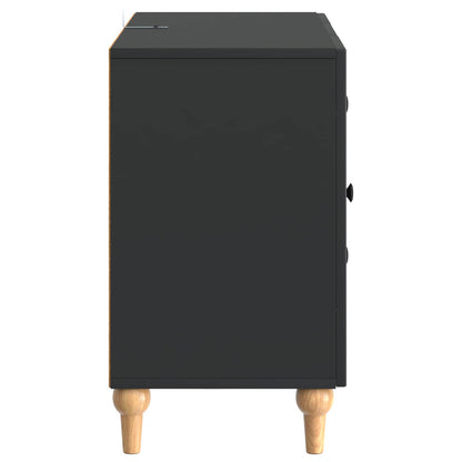 vidaXL TV Cabinet with Drawer Black 89 x 34.5 x 60 cm Engineered Wood