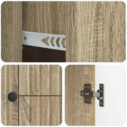 vidaXL TV Cabinet Sonoma Oak 89 x 34.5 x 60 cm Engineered Wood