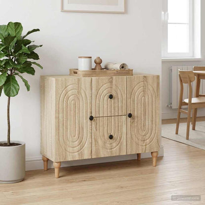 vidaXL TV Cabinet Sonoma Oak 89 x 34.5 x 60 cm Engineered Wood