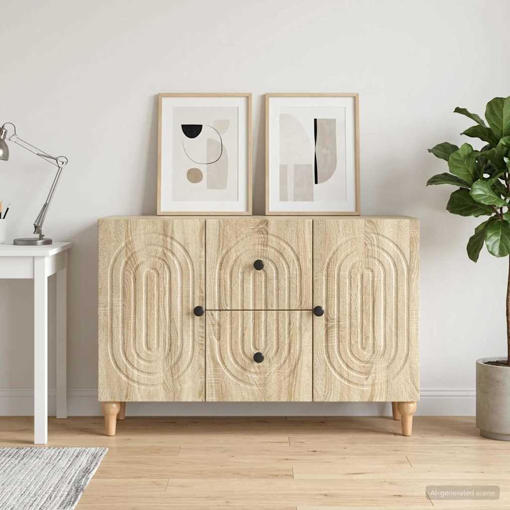 vidaXL TV Cabinet Sonoma Oak 89 x 34.5 x 60 cm Engineered Wood