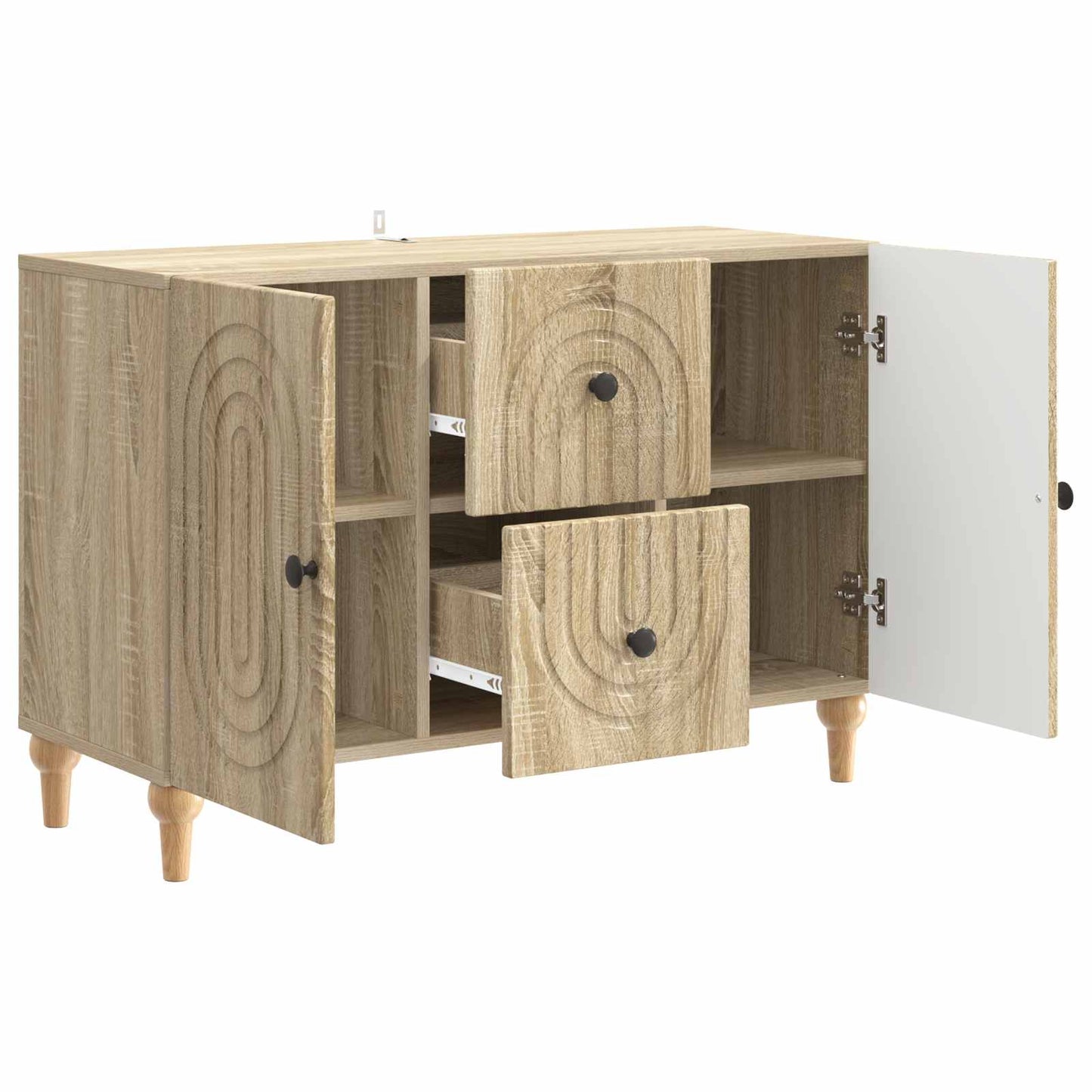 vidaXL TV Cabinet Sonoma Oak 89 x 34.5 x 60 cm Engineered Wood