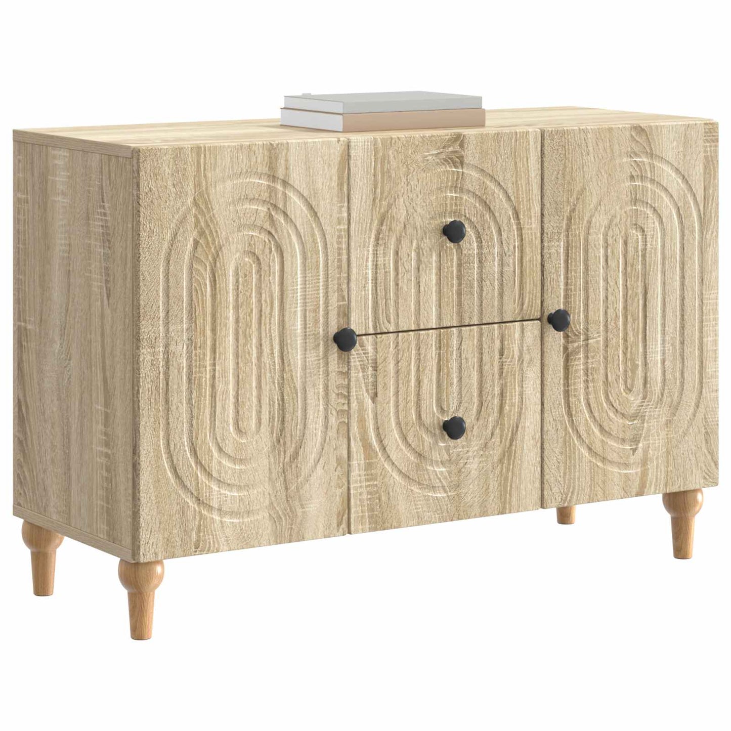 vidaXL TV Cabinet Sonoma Oak 89 x 34.5 x 60 cm Engineered Wood