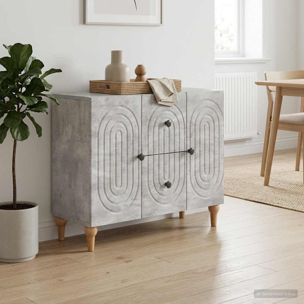 vidaXL TV Cabinet Concrete Grey 89 x 34.5 x 60 cm Engineered Wood