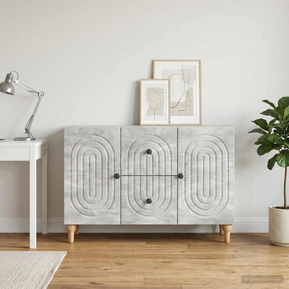 vidaXL TV Cabinet Concrete Grey 89 x 34.5 x 60 cm Engineered Wood