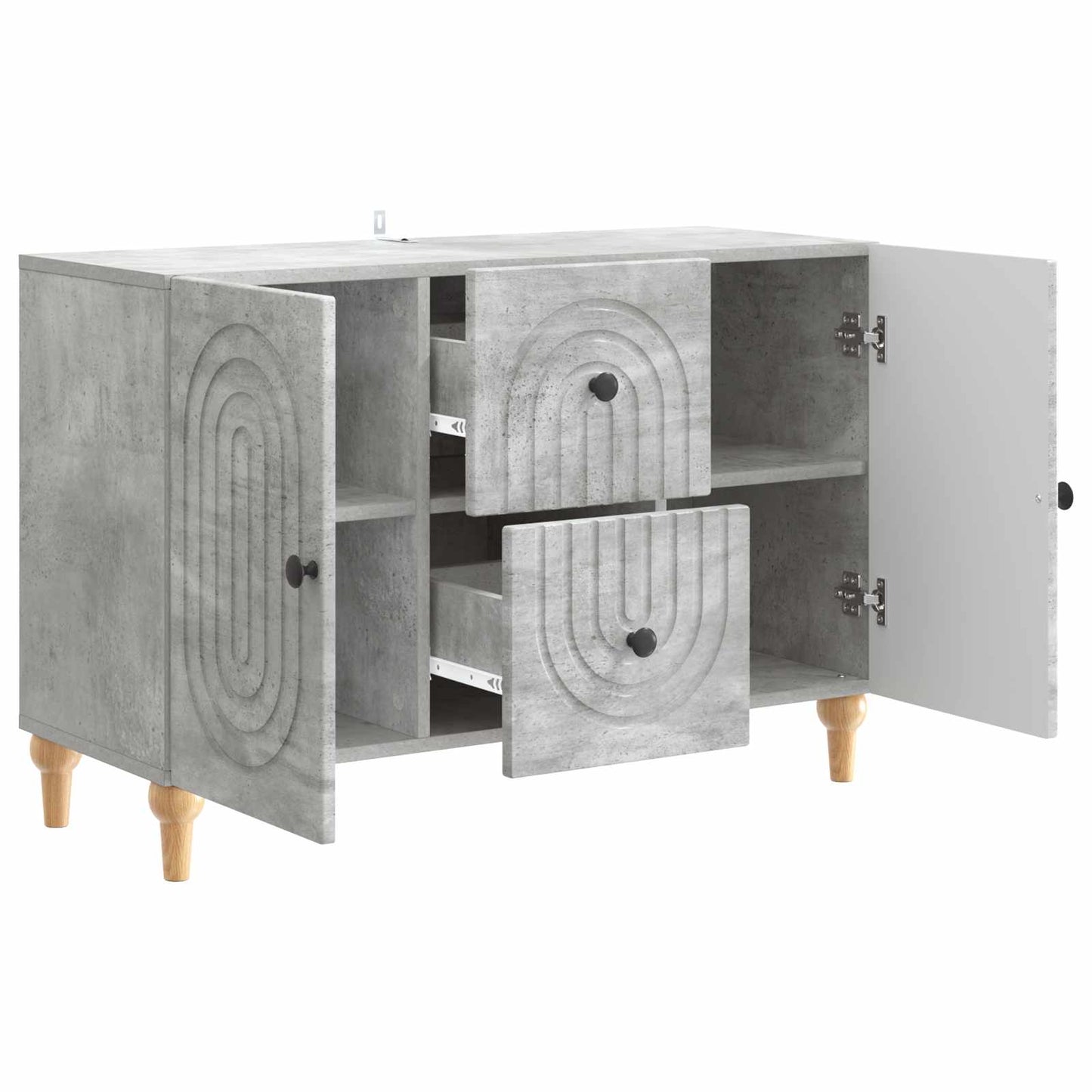 vidaXL TV Cabinet Concrete Grey 89 x 34.5 x 60 cm Engineered Wood