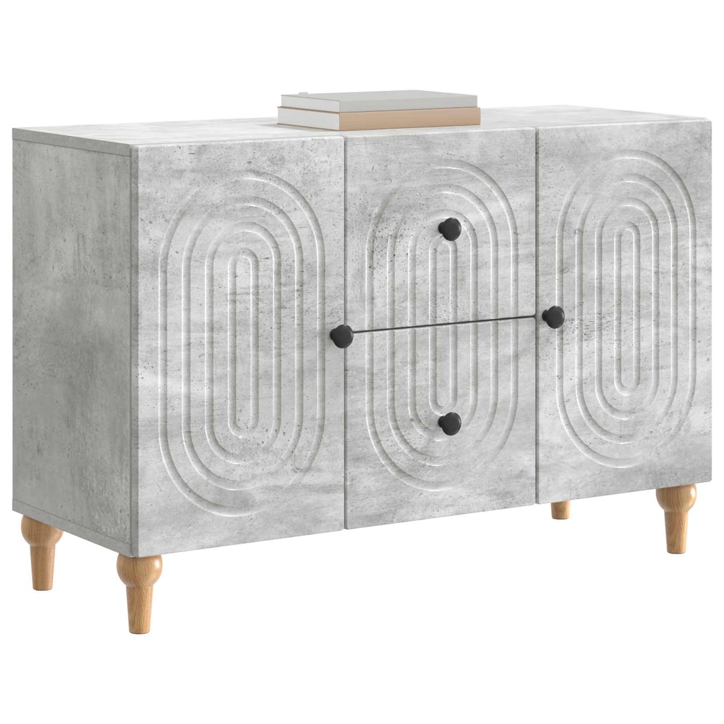 vidaXL TV Cabinet Concrete Grey 89 x 34.5 x 60 cm Engineered Wood