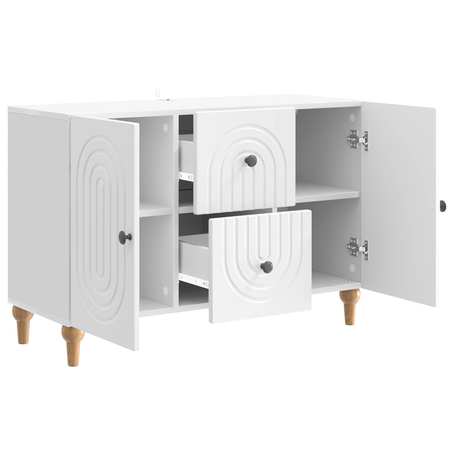 vidaXL TV Cabinet High Gloss White 89 x 34.5 x 60 cm Engineered Wood