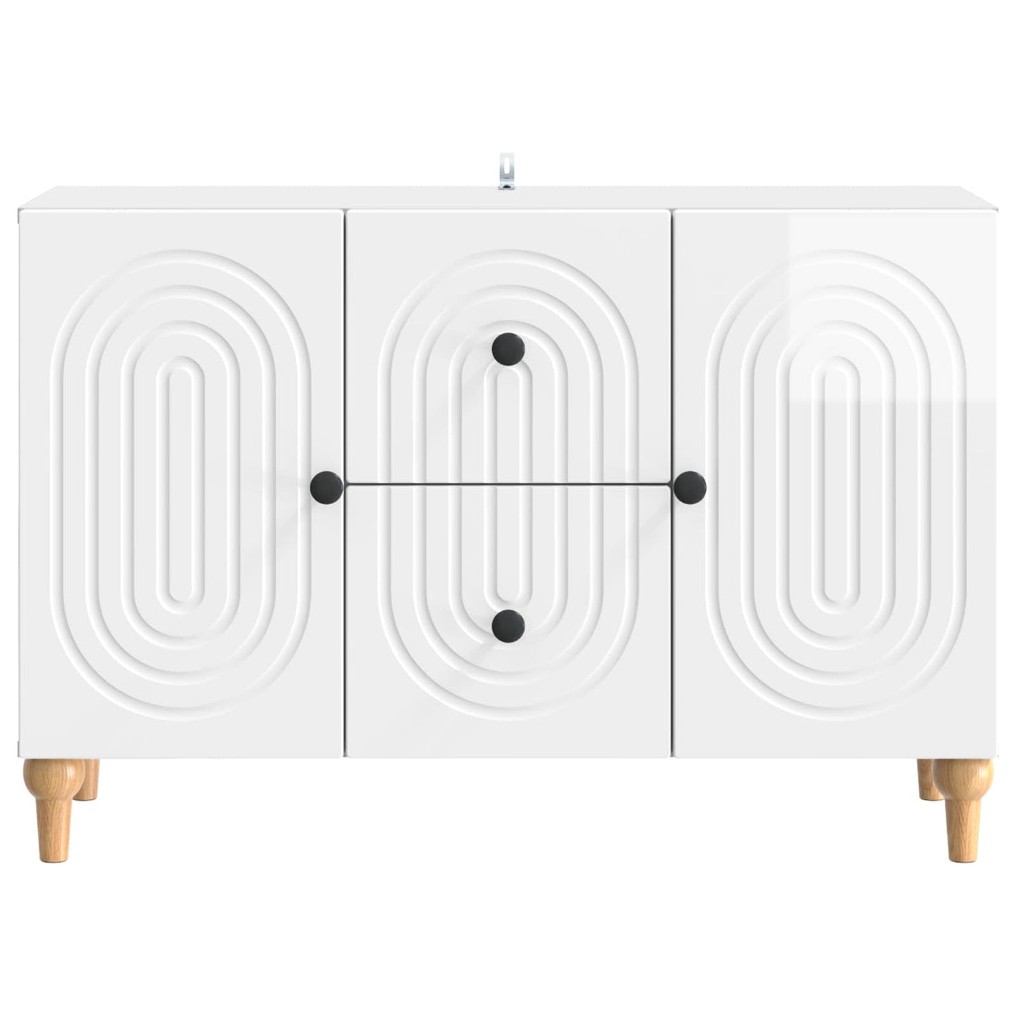 vidaXL TV Cabinet High Gloss White 89 x 34.5 x 60 cm Engineered Wood