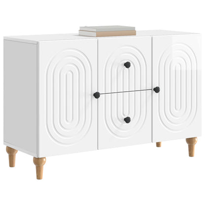 vidaXL TV Cabinet High Gloss White 89 x 34.5 x 60 cm Engineered Wood