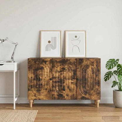 vidaXL TV Cabinet Smoked Oak 89 x 34.5 x 60 cm Engineered Wood