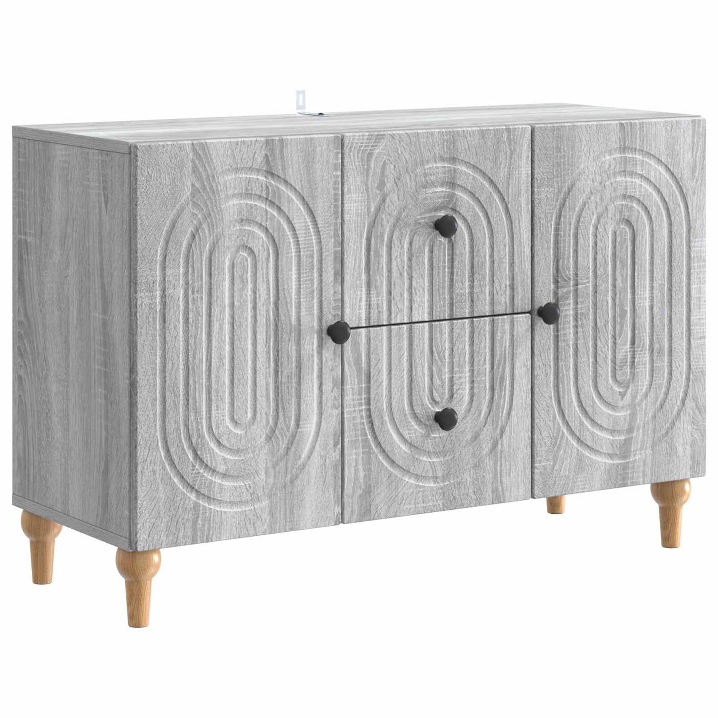 vidaXL TV Cabinet Grey Sonoma 89 x 34.5 x 60 cm Engineered Wood