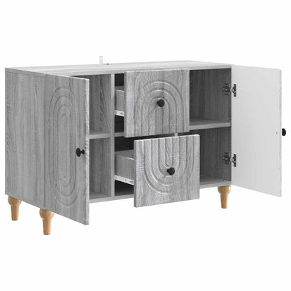 vidaXL TV Cabinet Grey Sonoma 89 x 34.5 x 60 cm Engineered Wood