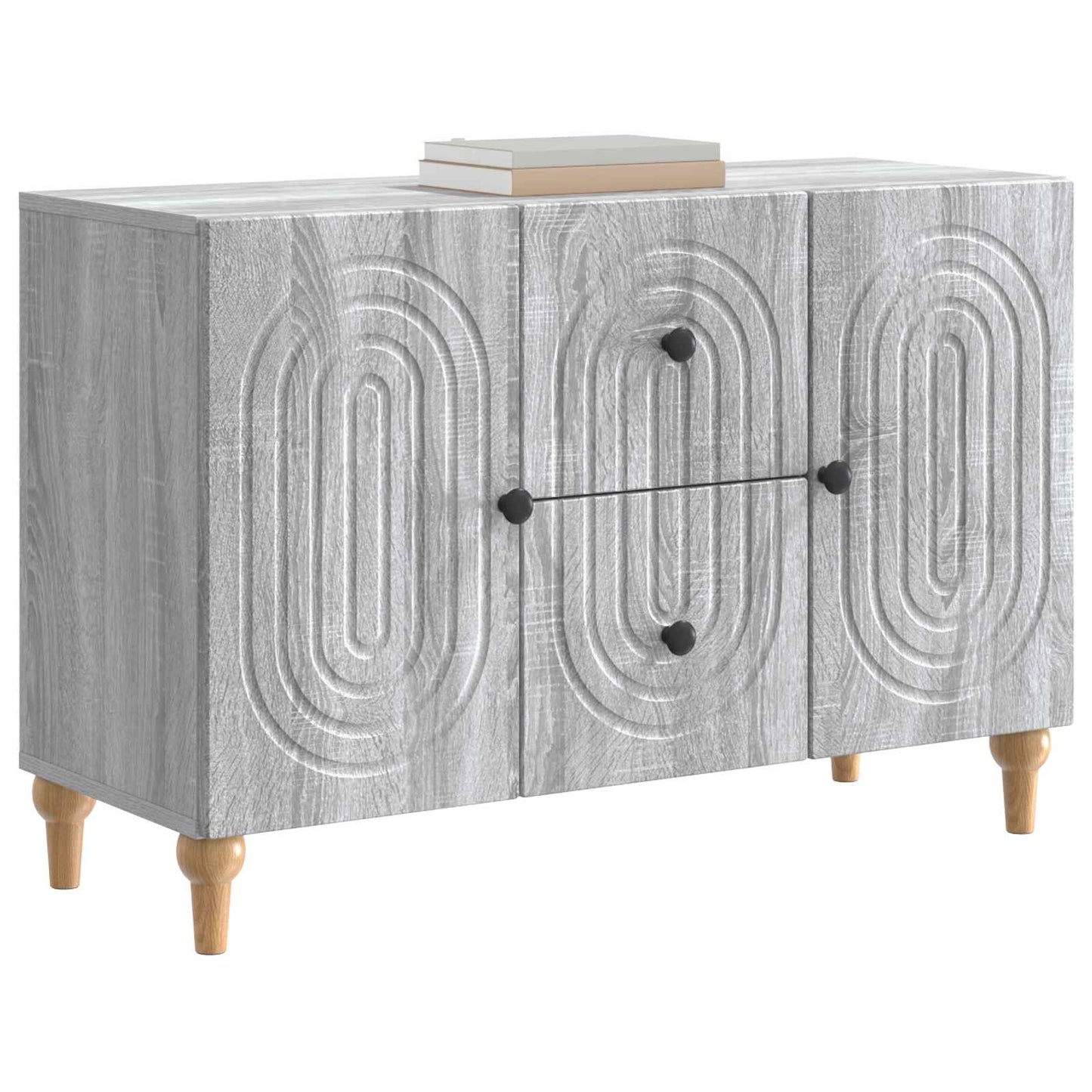 vidaXL TV Cabinet Grey Sonoma 89 x 34.5 x 60 cm Engineered Wood