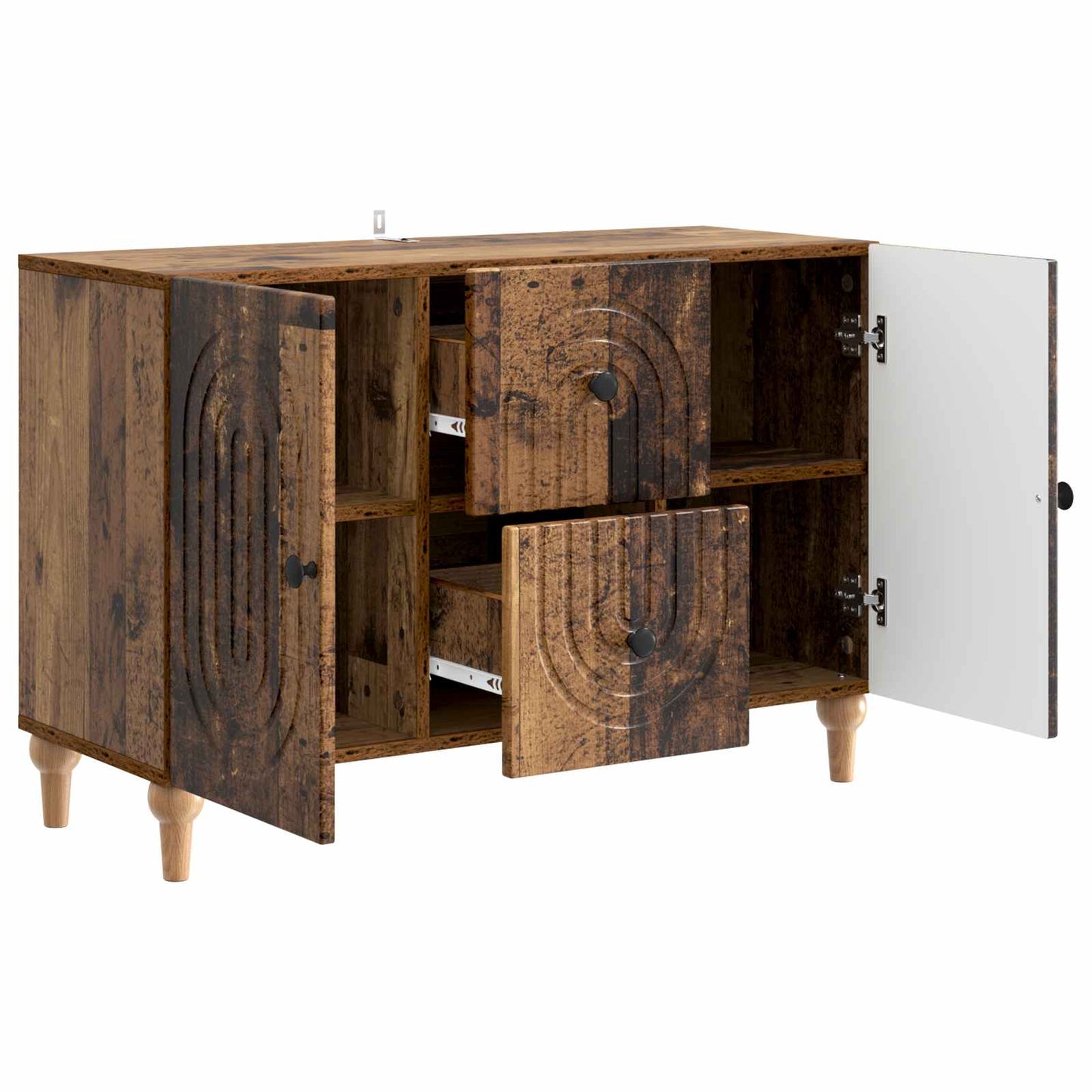 vidaXL TV Cabinet Old Wood 89 x 34.5 x 60 cm Engineered Wood