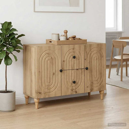 vidaXL TV Cabinet Artisan Oak 89 x 34.5 x 60 cm Engineered Wood