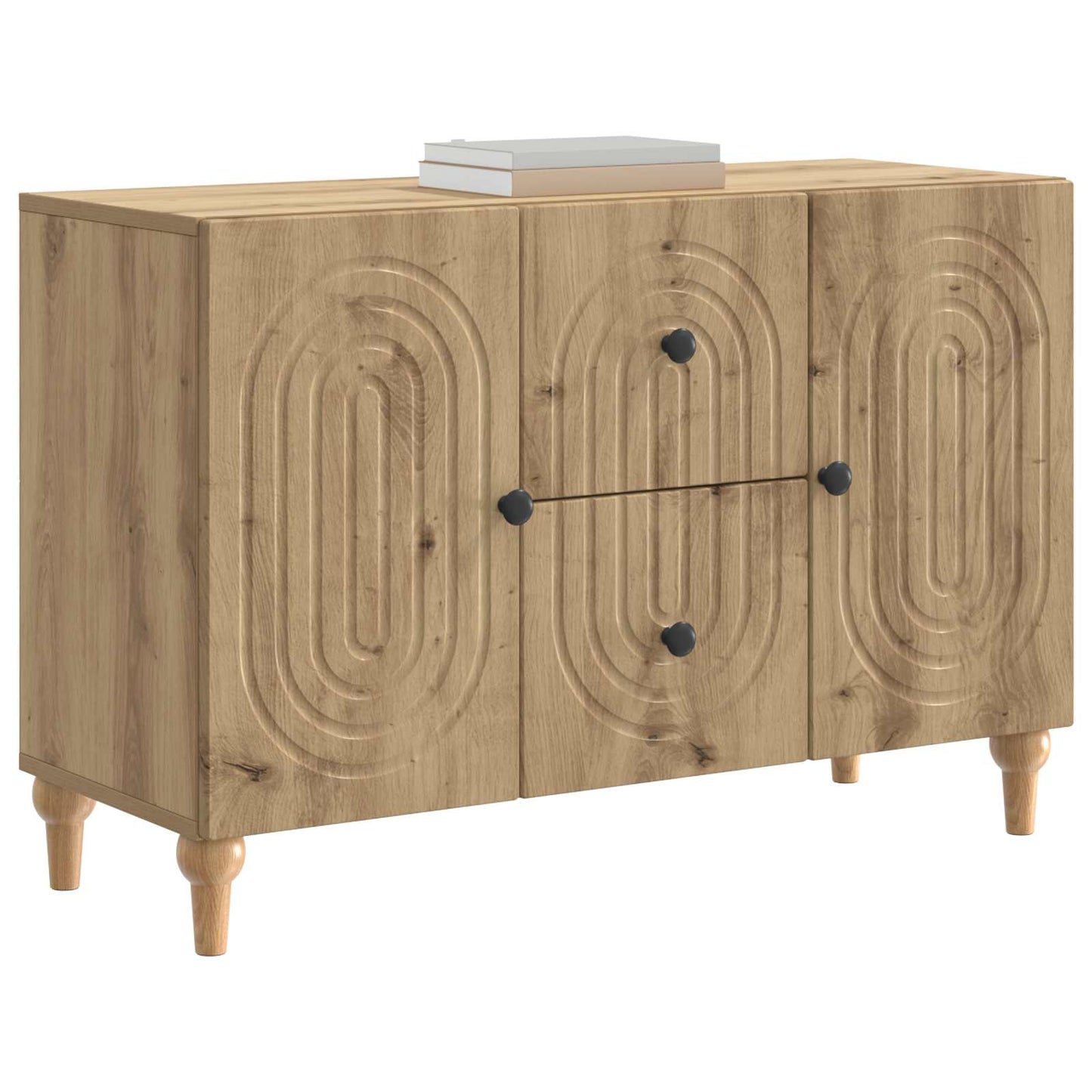 vidaXL TV Cabinet Artisan Oak 89 x 34.5 x 60 cm Engineered Wood