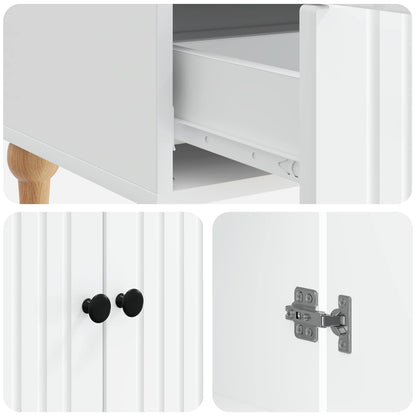 vidaXL Sideboard with Drawer White 66 x 34.5 x 95 cm Engineered Wood