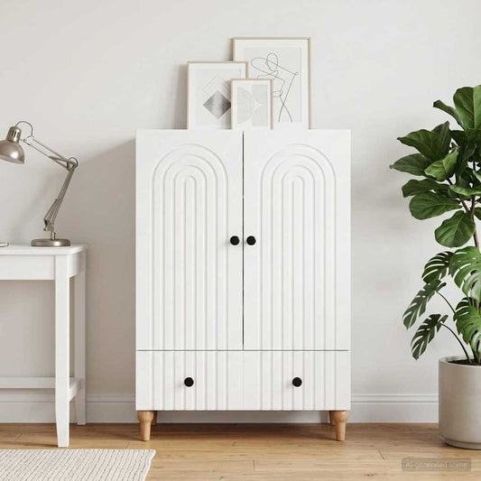 vidaXL Sideboard White 66 x 34.5 x 95 cm Engineered Wood