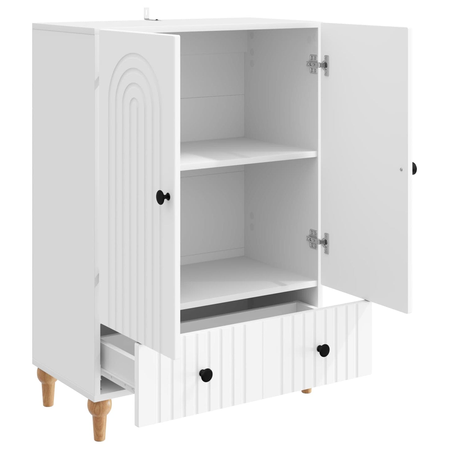 vidaXL Sideboard with Drawer White 66 x 34.5 x 95 cm Engineered Wood