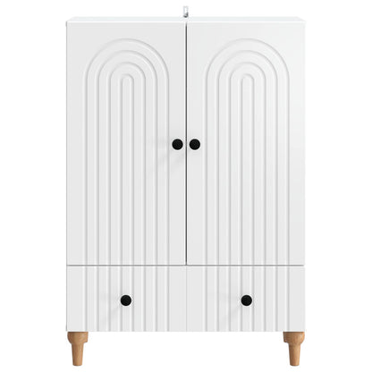 vidaXL Sideboard with Drawer White 66 x 34.5 x 95 cm Engineered Wood