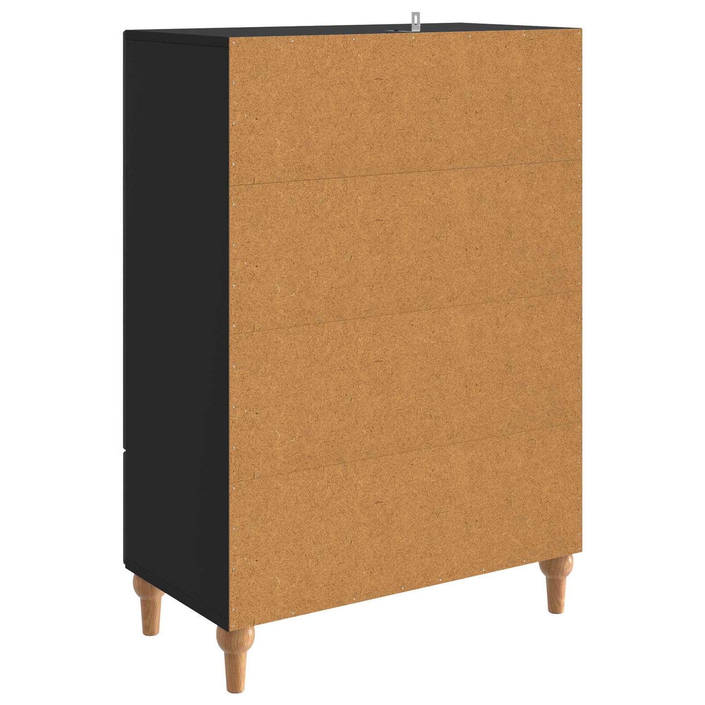 vidaXL Sideboard with Drawer Black 66 x 34.5 x 95 cm Engineered Wood