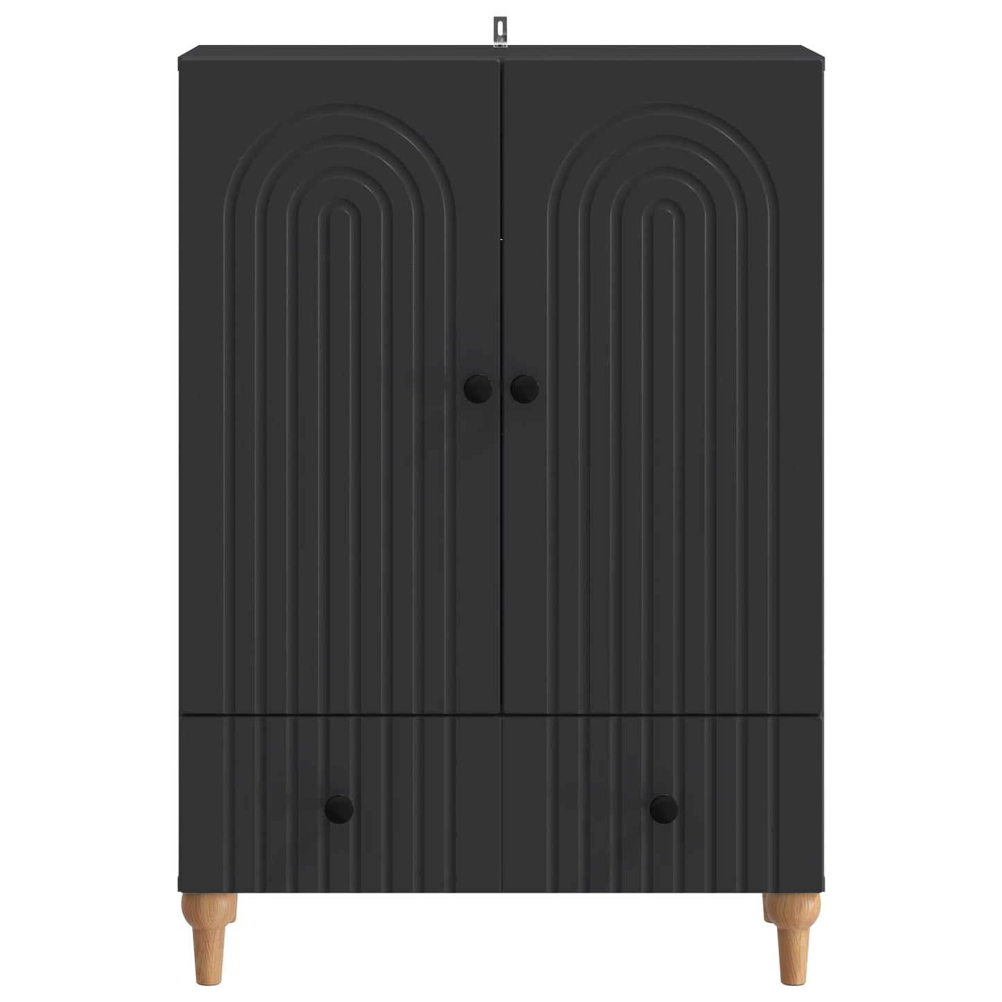 vidaXL Sideboard with Drawer Black 66 x 34.5 x 95 cm Engineered Wood