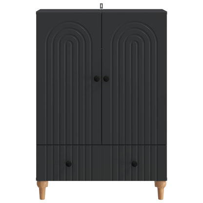 vidaXL Sideboard with Drawer Black 66 x 34.5 x 95 cm Engineered Wood