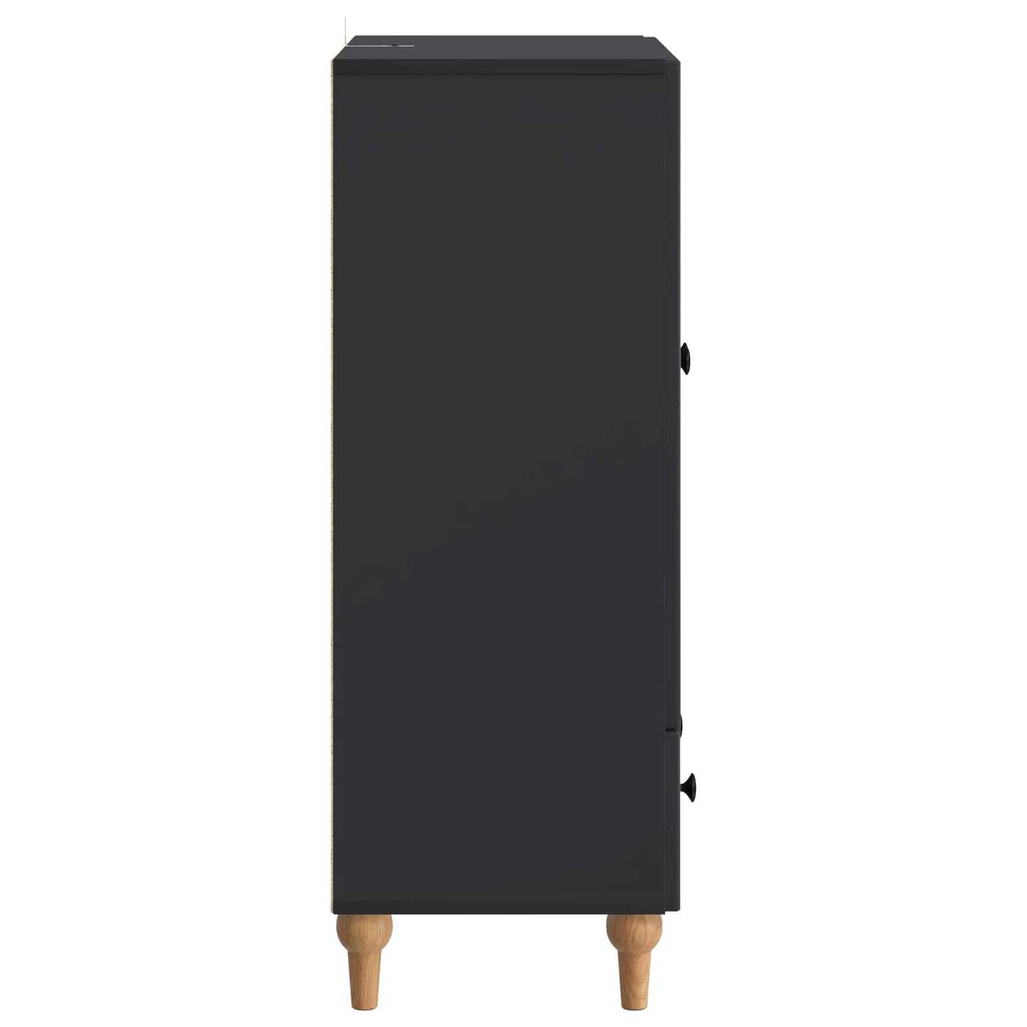 vidaXL Sideboard with Drawer Black 66 x 34.5 x 95 cm Engineered Wood