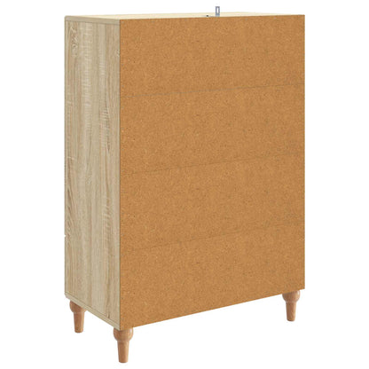 vidaXL Sideboard Sonoma Oak 66 x 34.5 x 95 cm Engineered Wood