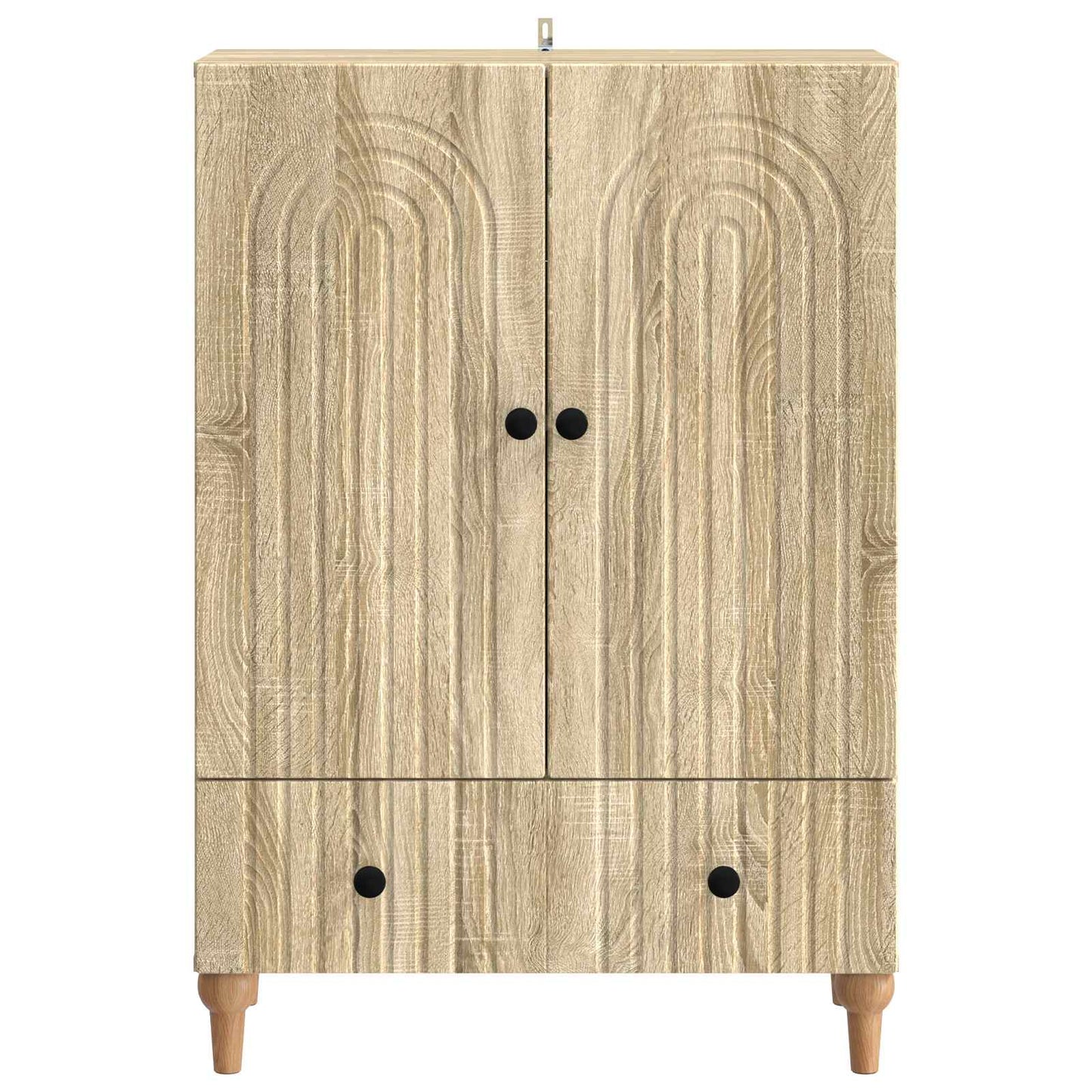 vidaXL Sideboard Sonoma Oak 66 x 34.5 x 95 cm Engineered Wood
