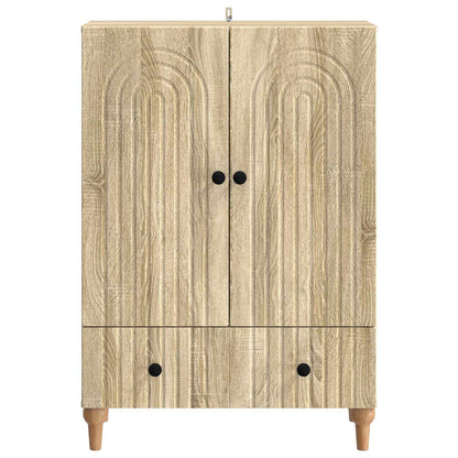 vidaXL Sideboard Sonoma Oak 66 x 34.5 x 95 cm Engineered Wood