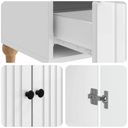 vidaXL Sideboard High Gloss White 66 x 34.5 x 95 cm Engineered Wood