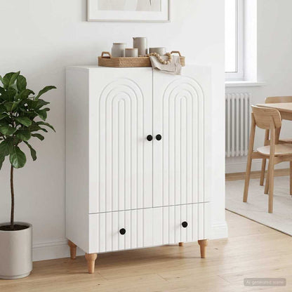 vidaXL Sideboard High Gloss White 66 x 34.5 x 95 cm Engineered Wood