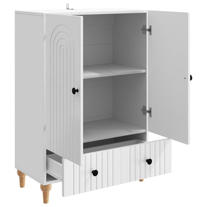 vidaXL Sideboard High Gloss White 66 x 34.5 x 95 cm Engineered Wood