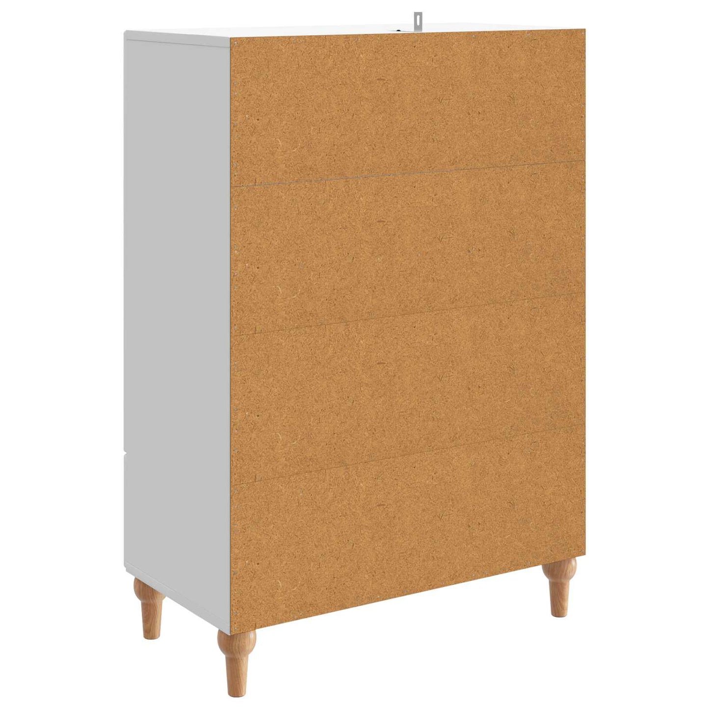 vidaXL Sideboard High Gloss White 66 x 34.5 x 95 cm Engineered Wood