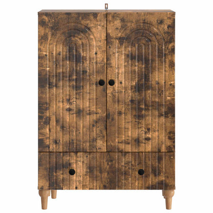 vidaXL Sideboard Smoked Oak 66 x 34.5 x 95 cm Engineered Wood