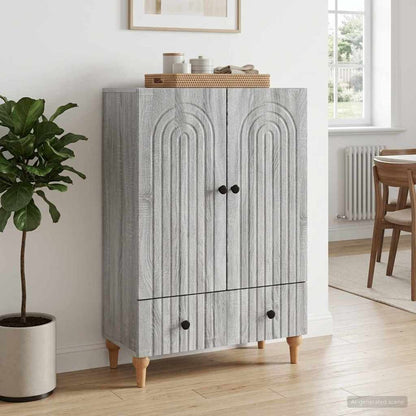 vidaXL Sideboard Grey Sonoma 66 x 34.5 x 95 cm Engineered Wood