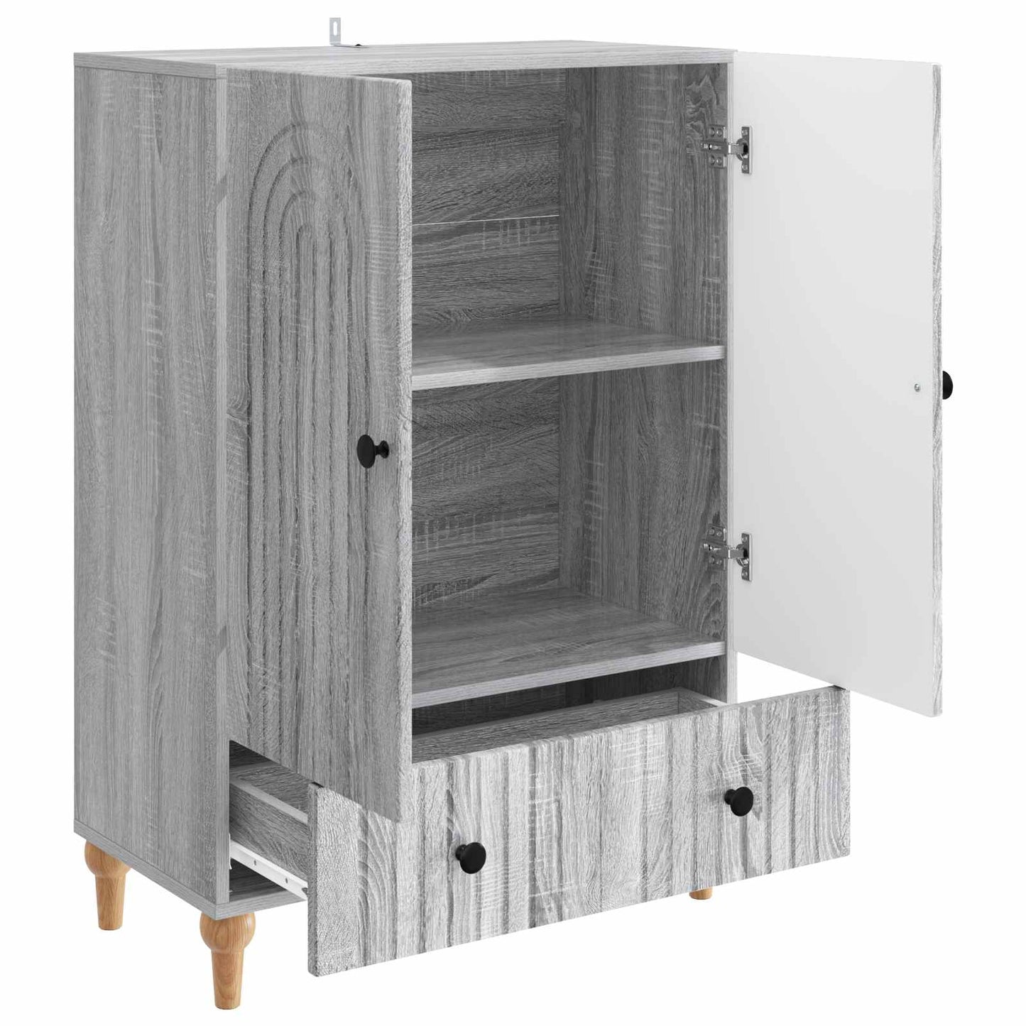vidaXL Sideboard Grey Sonoma 66 x 34.5 x 95 cm Engineered Wood