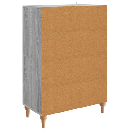 vidaXL Sideboard Grey Sonoma 66 x 34.5 x 95 cm Engineered Wood