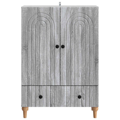 vidaXL Sideboard Grey Sonoma 66 x 34.5 x 95 cm Engineered Wood