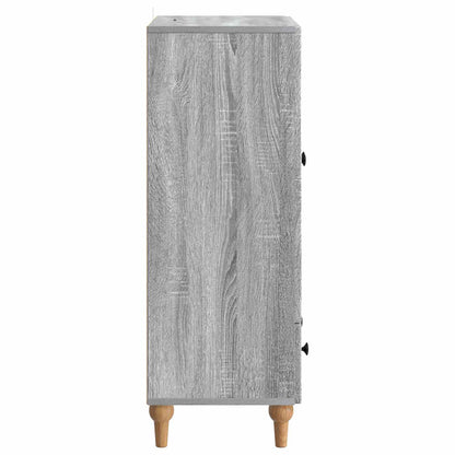 vidaXL Sideboard Grey Sonoma 66 x 34.5 x 95 cm Engineered Wood