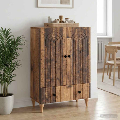 vidaXL Sideboard Old Wood 66 x 34.5 x 95 cm Engineered Wood