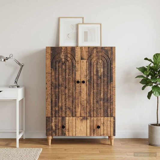 vidaXL Sideboard Old Wood 66 x 34.5 x 95 cm Engineered Wood
